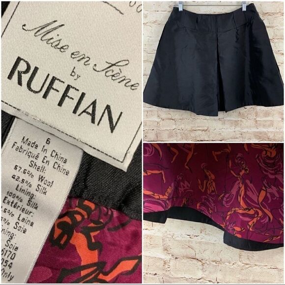 Mise en Scene Ruffian Anthropologie silk skirt - Picture 2 of 6